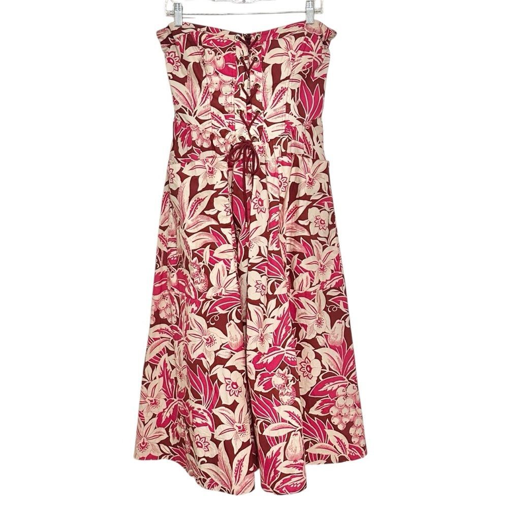 Cara Cara Nicola Cotton Dress in Tropical Harvest Pink Size 10 NEW